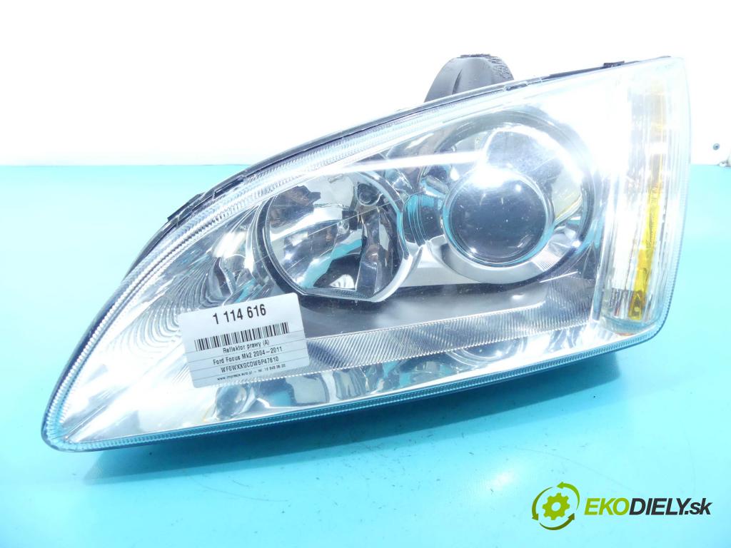 Ford Focus Mk2 2004-2011 1.6 16v 116 HP manual 85 kW 1596 cm3 5- Reflektor: pravý 4M51-13W030-EC (Pravé)