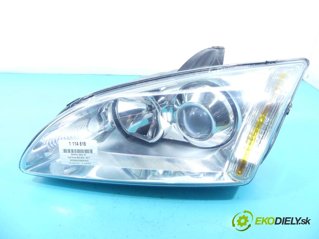 Ford Focus Mk2 2004-2011 1.6 16v 116 HP manual 85 kW 1596 cm3 5- Reflektor: pravý 4M51-13W030-EC (Pravé)