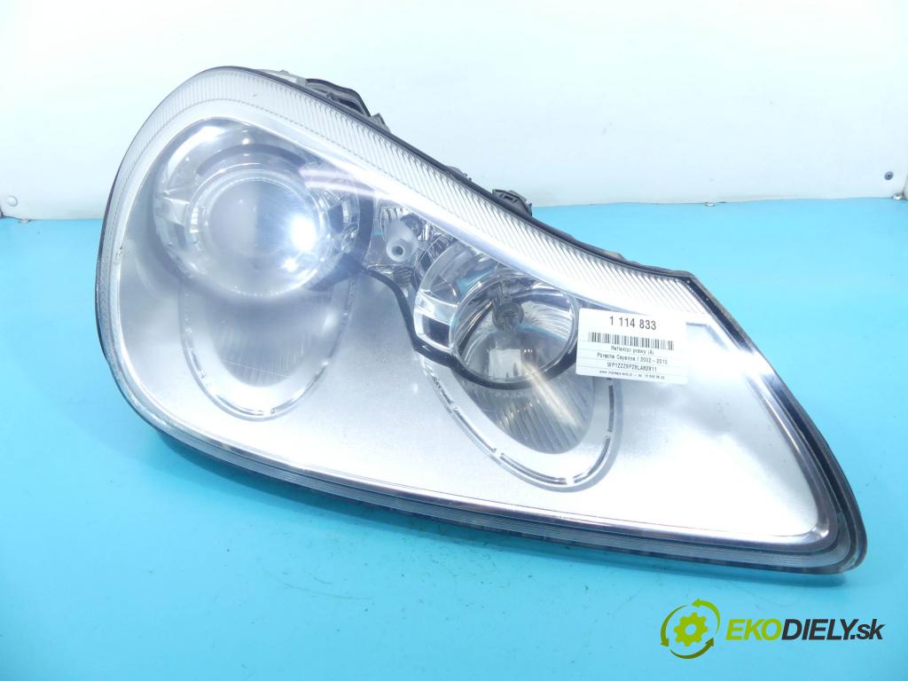 Porsche Cayenne I 2002-2010 4.8 V8 Turbo 500KM automatic 368 kW 4806 cm3 5- Reflektor: pravý 7L5941032N (Pravé)