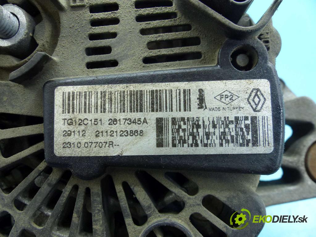 Dacia Logan I 2005-2014 1.5 dci 75 HP manual 55 kW 1461 cm3 5- Alternator 2617345A (Alternátory)