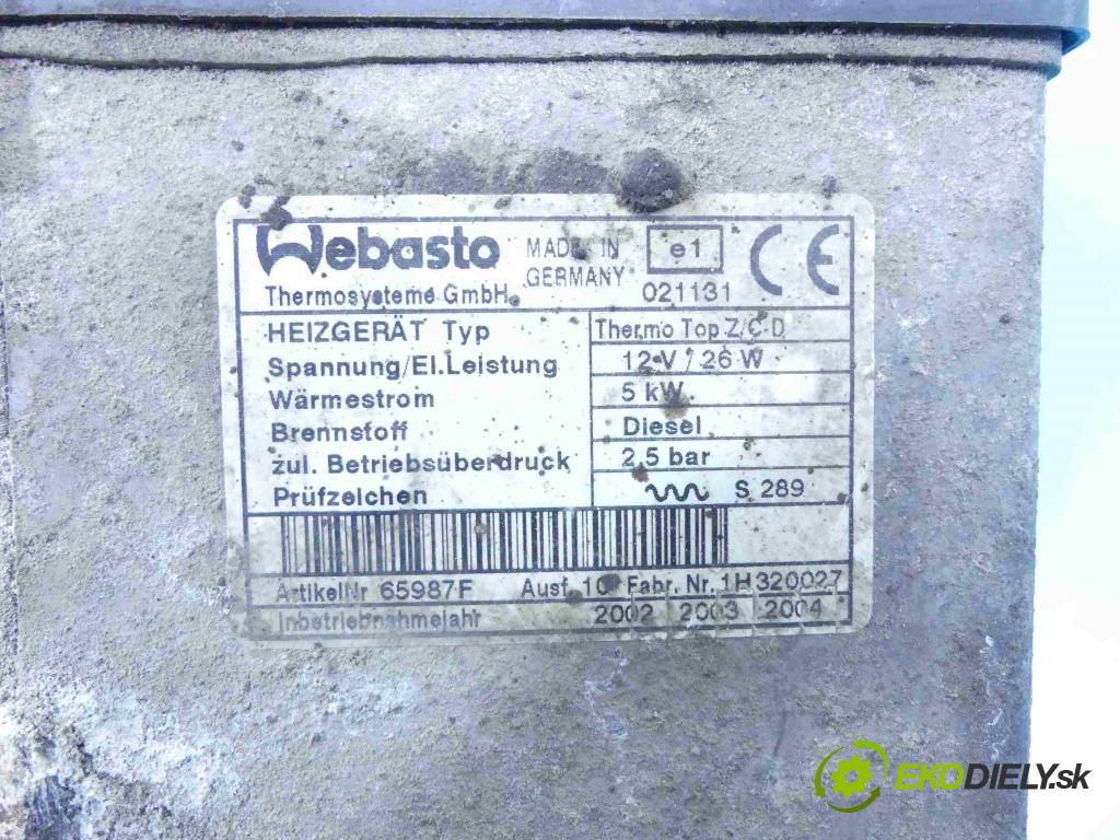 Citroen Xsara Picasso 2.0 hdi 90 HP manual 66 kW 1997 cm3 5- Webasto 1H320027 (Webasto)
