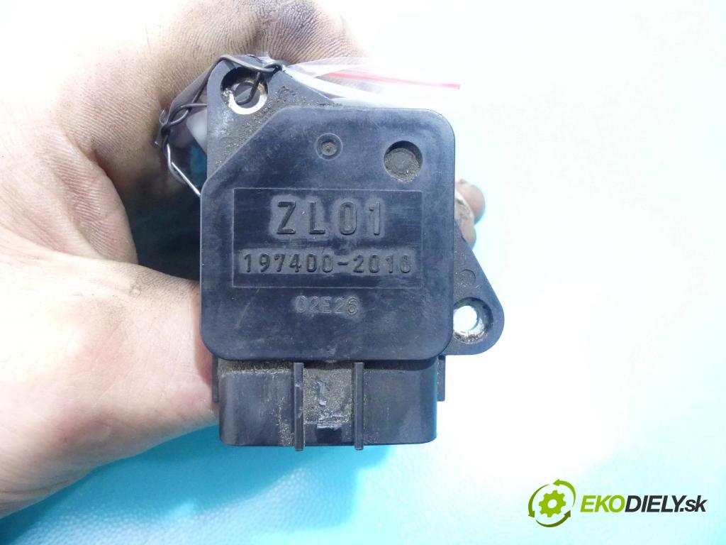 Mazda 323f 1.3 16v 72 HP manual 53 kW 1324 cm3 5- průtokoměr: 197400-2010 (Váhy vzduchu)