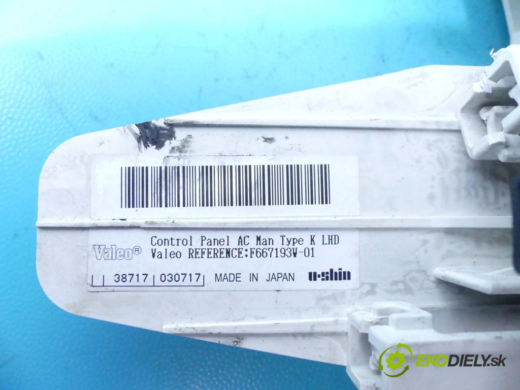 Nissan Micra K12 2003-2010 1.2 16v 65 HP manual 48 kW 1240 cm3 3- panel kúrenia F667193V