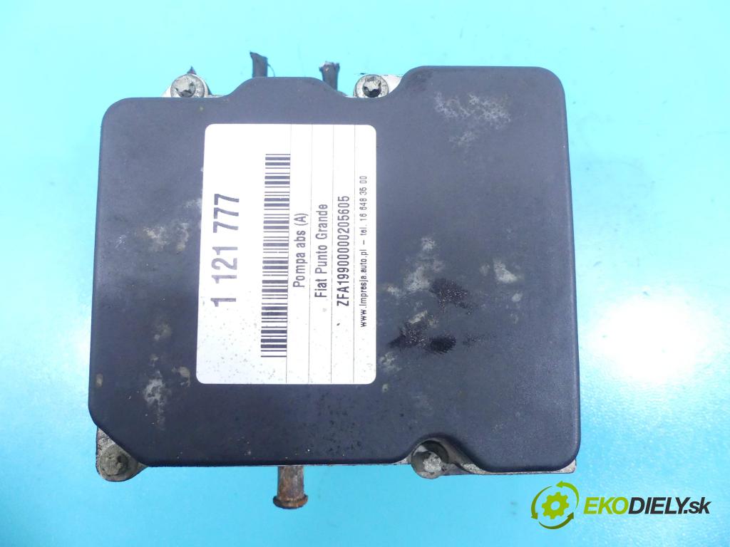 Fiat Punto Grande 1,3.0 jtd 90 HP manual 66 kW 1248 cm3 3- čerpadlo abs 0265950620 (Pumpy ABS)