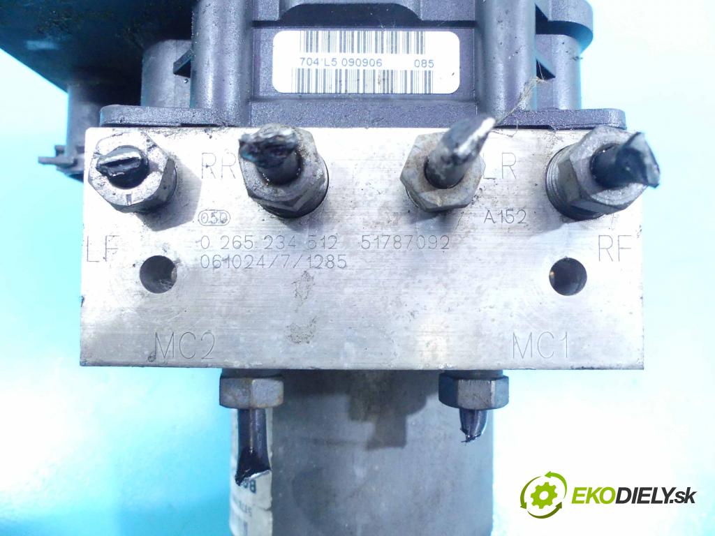 Fiat Punto Grande 1,3.0 jtd 90 HP manual 66 kW 1248 cm3 3- čerpadlo abs 0265950620 (Pumpy ABS)