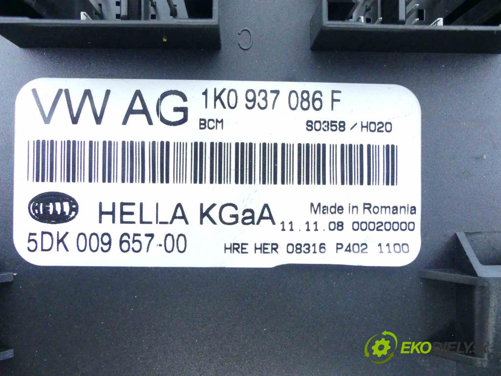 Skoda Octavia II 2004-2013 1.4 TSI 122 HP manual 90 kW 1390 cm3 5- modul riadiaca jednotka 1K0937086F (Ostatné)