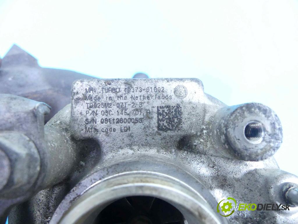 Skoda Octavia II 2004-2013 1.4 TSI 122 HP manual 90 kW 1390 cm3 5- turbodúchadlo, turbo 03C145701R (Turbodúchadlá (kompletné))