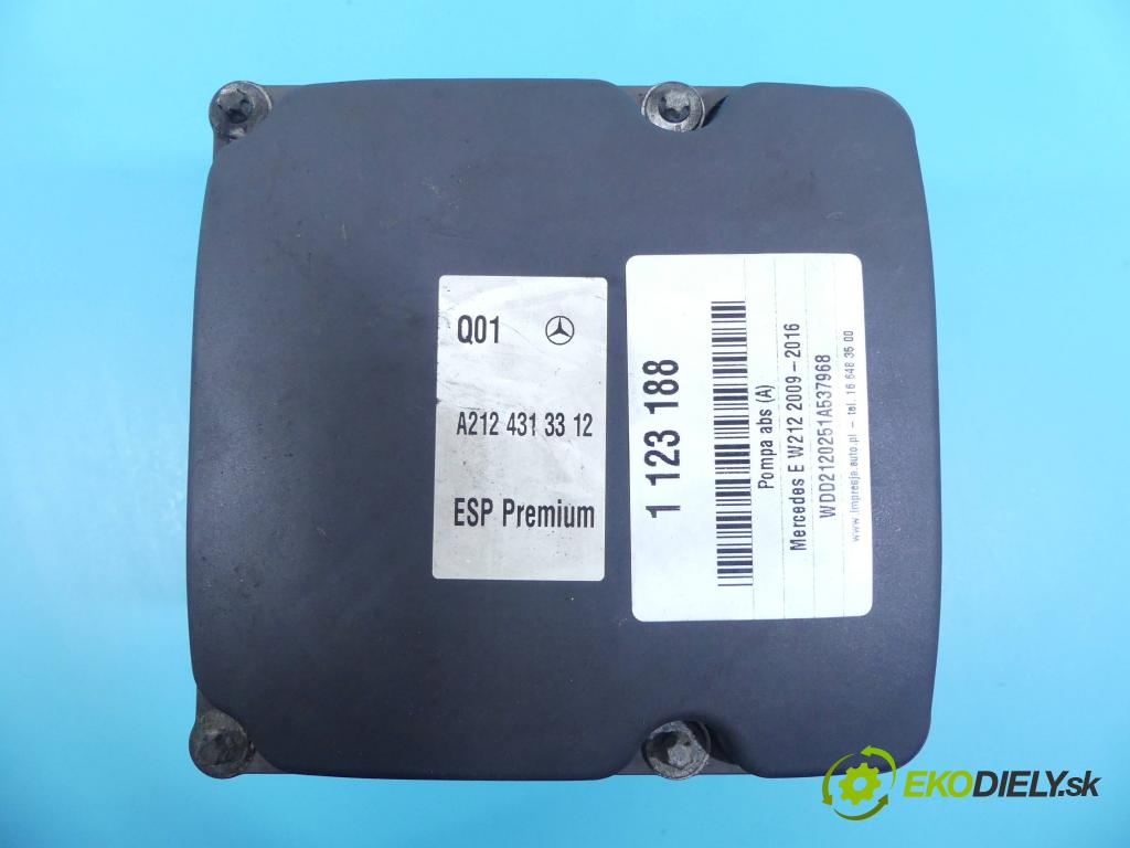Mercedes E W212 2009-2016 3.0 cdi 231 HP automatic 170 kW 2987 cm3 4- čerpadlo abs A2124313312 (Pumpy ABS)