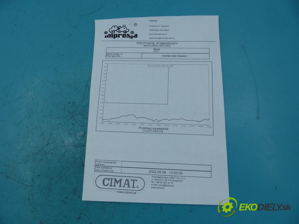 Ford Transit 2006-2013 2.2 tdci 110 HP manual 81 kW 2198 cm3 5- turbodúchadlo, turbo 49131-05312 (Turbodúchadlá (kompletné))