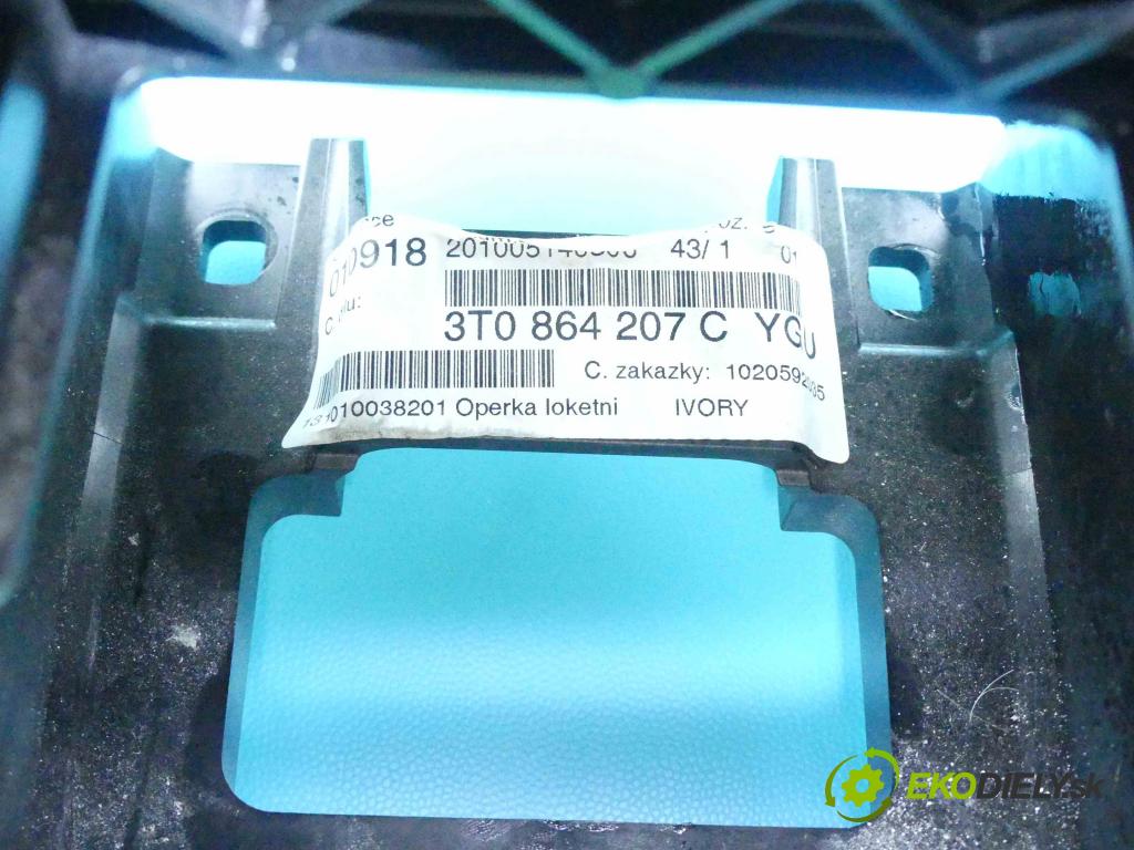 Skoda Superb II 2008-2015 2.0 tdi 170 HP automatic 125 kW 1968 cm3 5- operadlo 3T0864207C (Lakťové opierky)