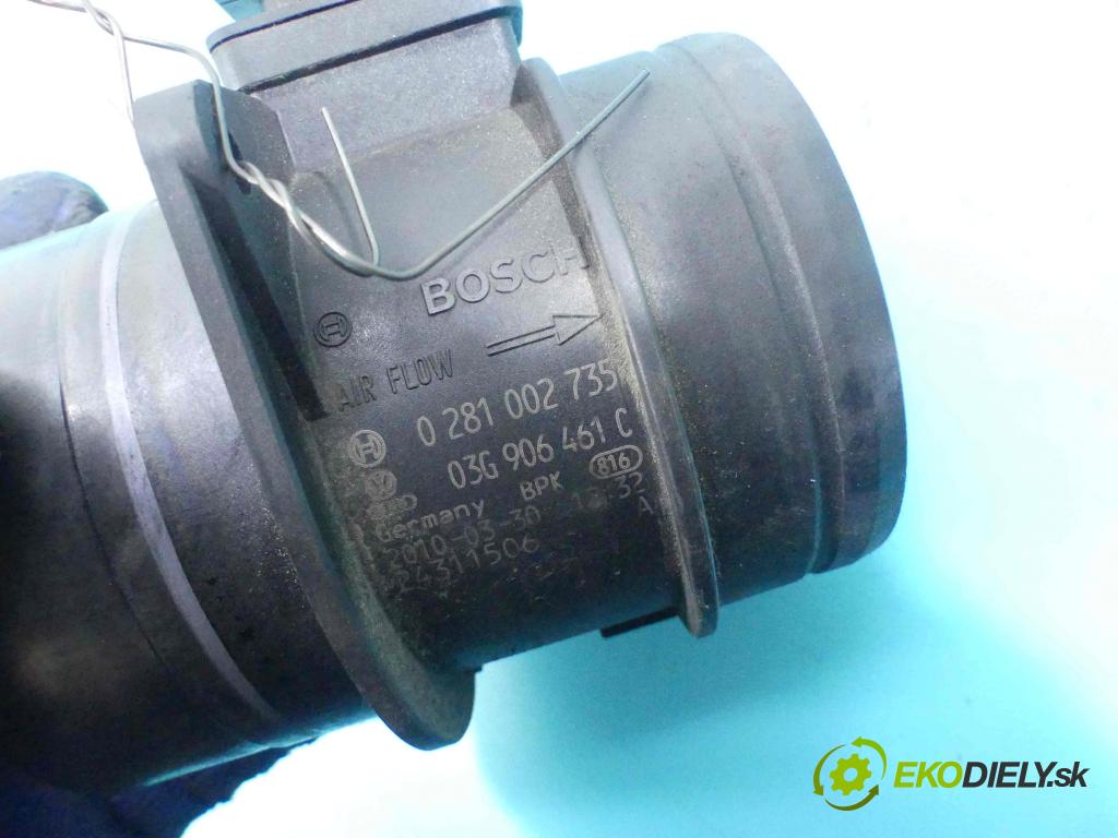 Skoda Superb II 2008-2015 2.0 tdi 170 HP automatic 125 kW 1968 cm3 5- průtokoměr: 03G906461C (Váhy vzduchu)