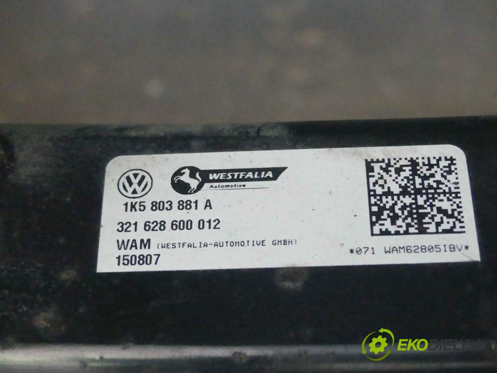 Vw Jetta V 2005-2010 1.9 tdi 105 HP manual 77 kW 1896 cm3 4- Hák: vlečení: 1K5803881A (Ťažné zariadenia)
