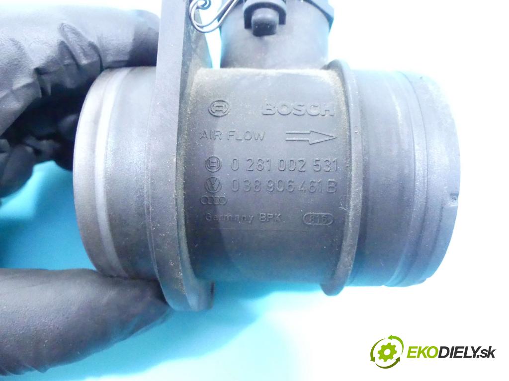 Vw Jetta V 2005-2010 1.9 tdi 105 HP manual 77 kW 1896 cm3 4- průtokoměr: 0281002531 (Váhy vzduchu)