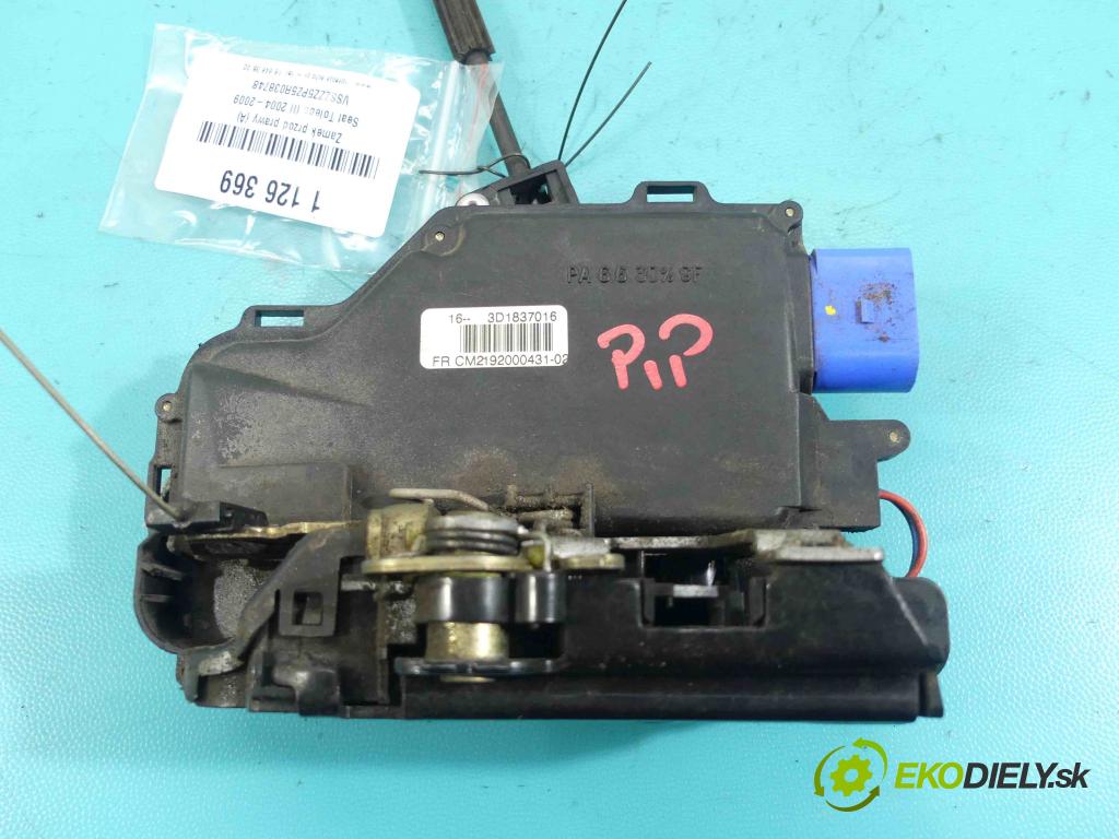 Seat Toledo III 2004-2009 2.0 tdi 140 hp manual 103 kW 1968 cm3 5- zámek přední pravý 3D1837016