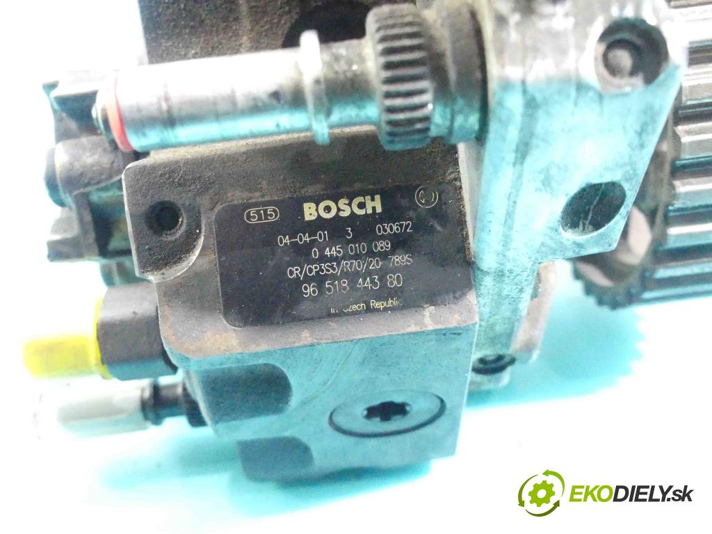 Peugeot 206 1.6 hdi 110 HP manual 81 kW 1560 cm3 3- čerpadlo vstrekovacia 0445010089 (Vstrekovacie čerpadlá)