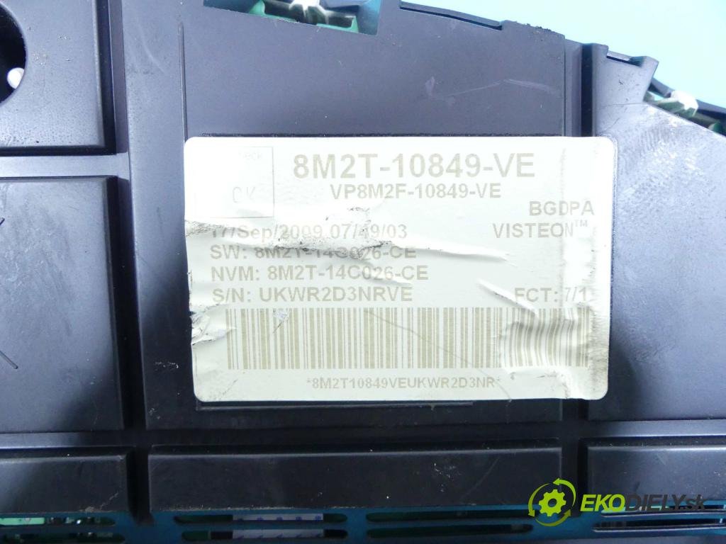 Ford Mondeo Mk4 2007-2014 1.8 tdci 125 HP manual 92 kW 1753 cm3 5- prístrojovka/ budíky 8M2T-10849-VE (Prístrojové dosky, displeje)