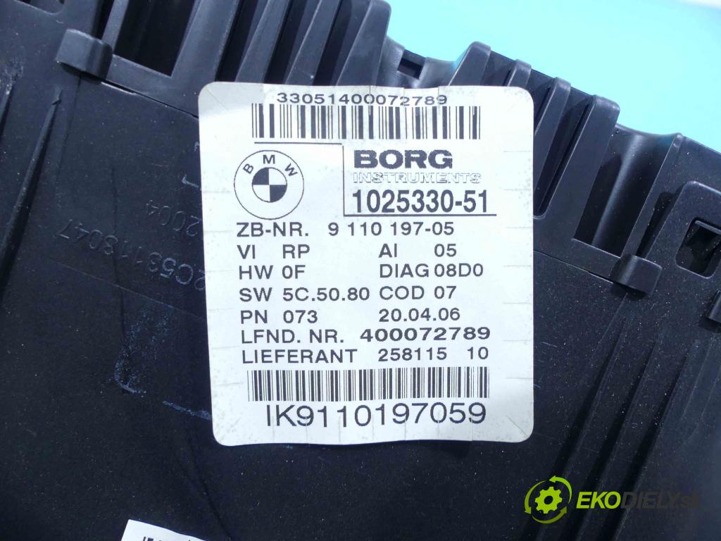 Bmw 3 E90 2005-2013 2.0 129 HP manual 95 kW 1995 cm3 4- prístrojovka/ budíky 9110197 (Prístrojové dosky, displeje)