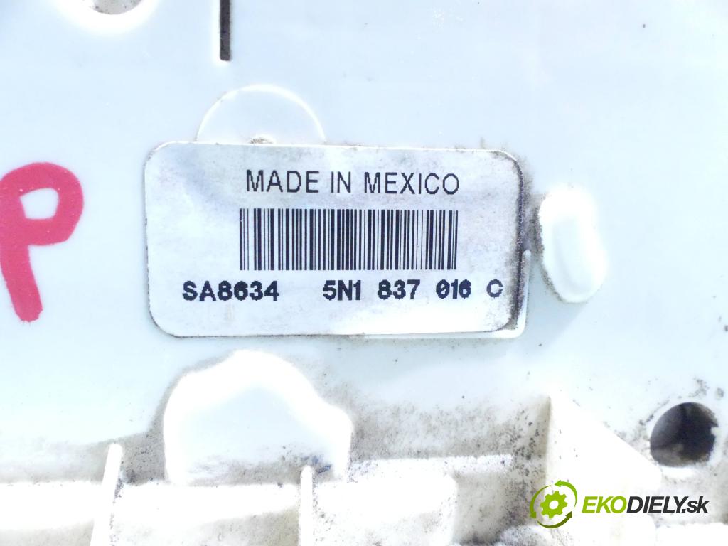 Vw Amarok 2010-2016 2.0 tdi 163 hp manual 120 kW 1968 cm3 5- zámek přední pravý 5N1837016C