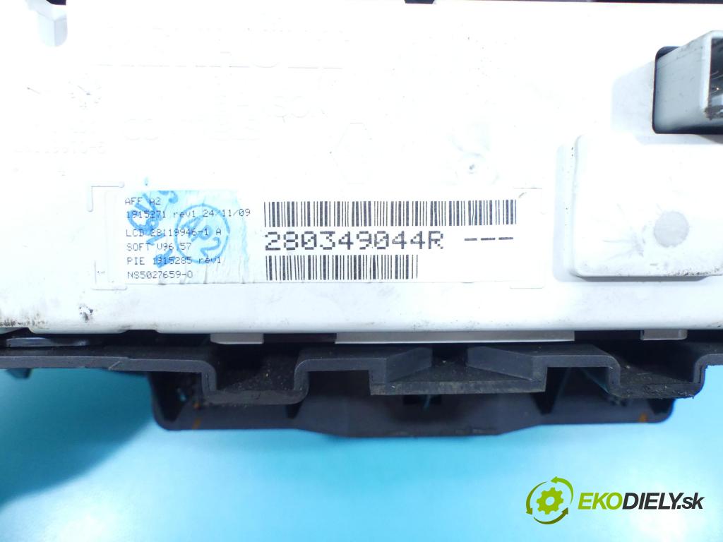 Renault Megane III 2008-2016 1.6 16v 101 HP manual 74 kW 1598 cm3 5- Zobrazit: 280349044R (Prístrojové dosky, displeje)