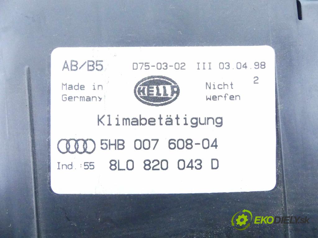 Audi A3 8L 1996-2003 1.9 tdi 110 HP manual 81 kW 1896 cm3 3- panel kúrenia 8L0820043D