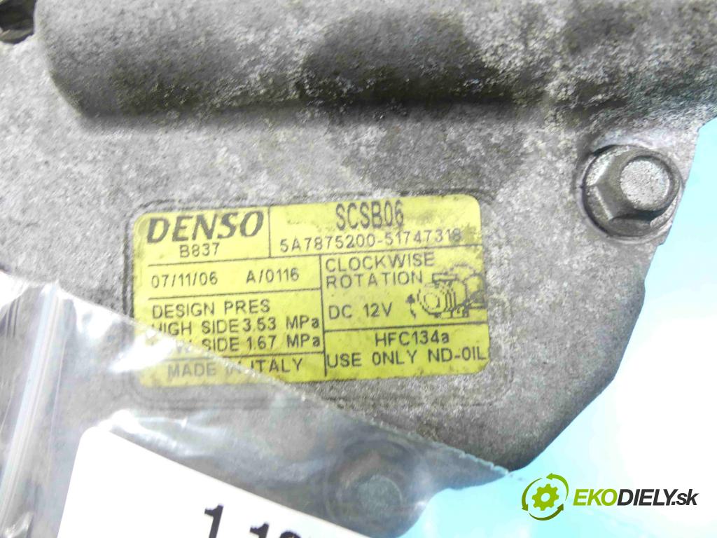 Fiat Bravo II 2007-2014 1.4 16v 90 HP manual 66 kW 1368 cm3 5- čerpadlo klimatizácie 51747318