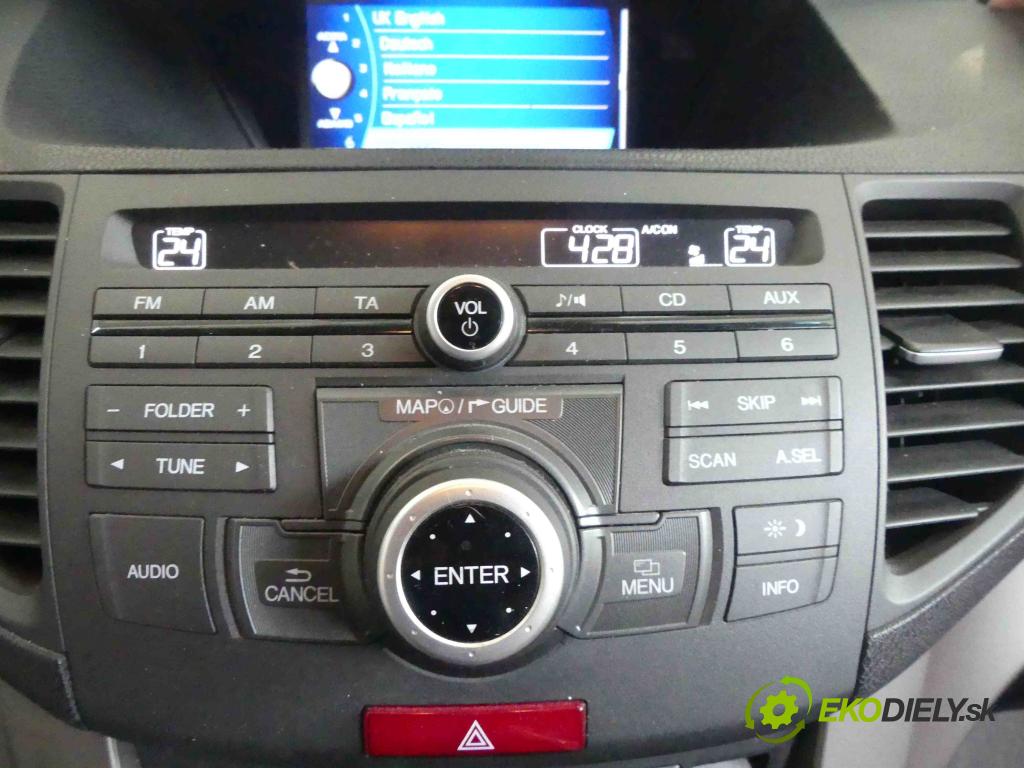 Honda Accord VIII 2008-2015 2.0 VTEC 156 HP manual 115 kW 1997 cm3 5- Radio továreň: 39050-TL0-G01