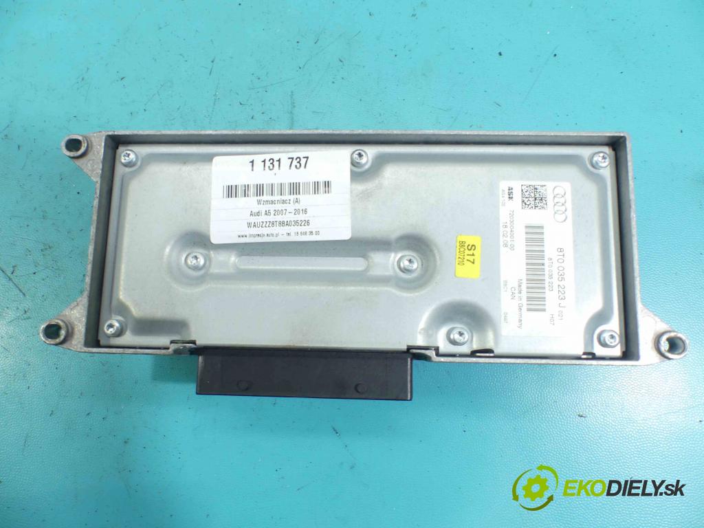 Audi A5 2007-2016 1.8 TFSI 170 HP manual 125 kW 1798 cm3 2- Zesilovač: 8T0035223J (Zosilňovače)