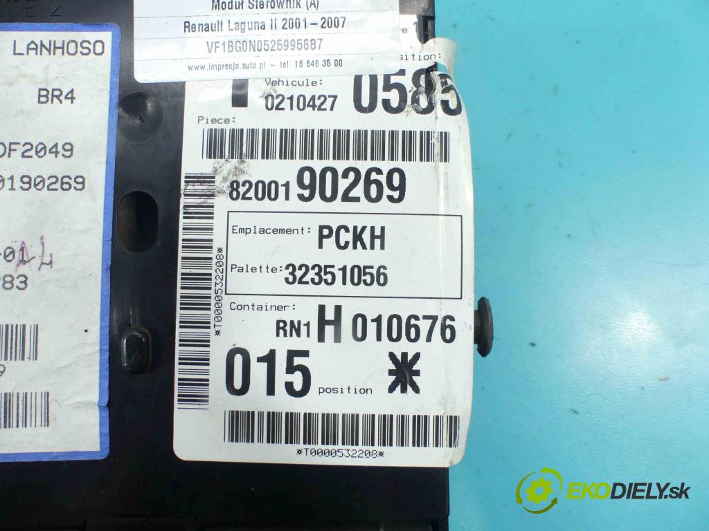 Renault Laguna II 2001-2007 2.0 16v 140 hp manual 103 kW 1998 cm3 5- modul řídící jednotka 8200190269 (Ostatní)