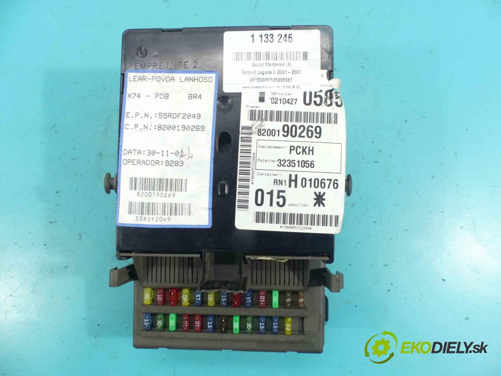 Renault Laguna II 2001-2007 2.0 16v 140 HP manual 103 kW 1998 cm3 5- modul riadiaca jednotka 8200190269 (Ostatné)