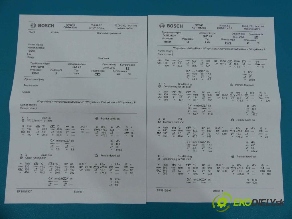 Seat Arosa 1.4 tdi 75 HP manual 55 kW 1422 cm3 3- vstrekovacie čerpadlo 0414720035 (Vstrekovače)