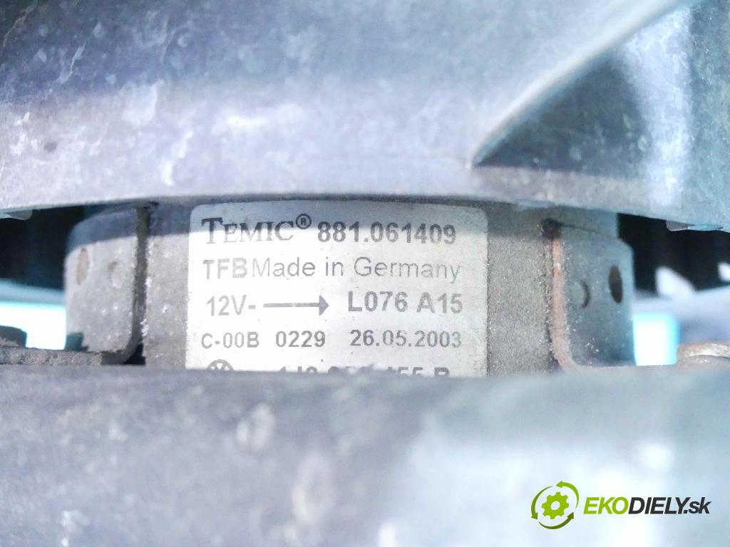 Seat Cordoba II 6L 2002-2008 1.4 16v 75 HP manual 55 kW 1390 cm3 4- Ventilátor chladiča 1J0959455B