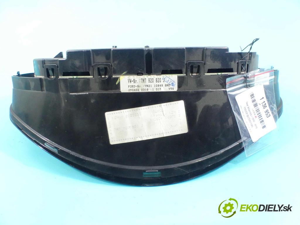 Seat Alhambra I 1996-2010 1.9 tdi 116 HP manual 85 kW 1896 cm3 5- prístrojovka/ budíky 7M7920820J (Prístrojové dosky, displeje)