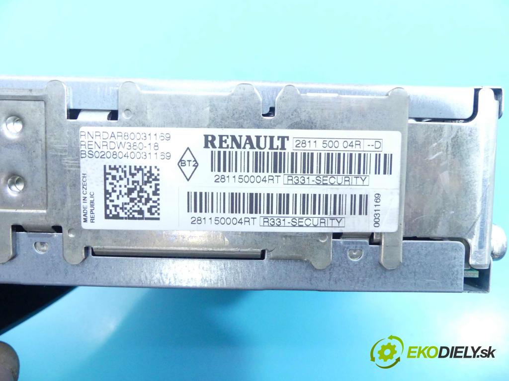 Renault Laguna III 2007-2015 2.0 16v 140 hp manual 103 kW 1997 cm3 5- Radio továrna: 281150004R