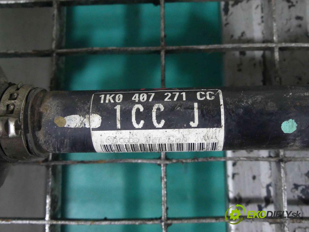 Vw Jetta V 2005-2010 1.6 116 HP manual 85 kW 1598 cm3 4- poloos ľavé 1K0407271CC (Poloosy)
