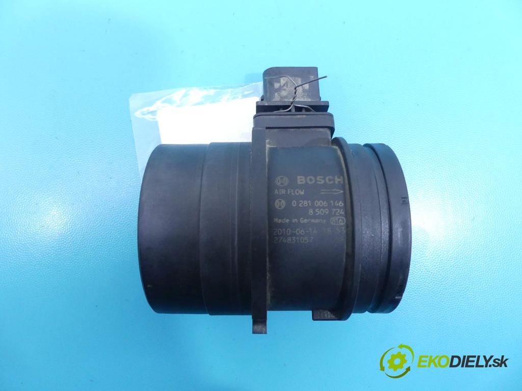 Bmw X1 E84 2009-2015 2.0d 143 HP automatic 105 kW 1995 cm3 5- průtokoměr: 0281006146 (Váhy vzduchu)