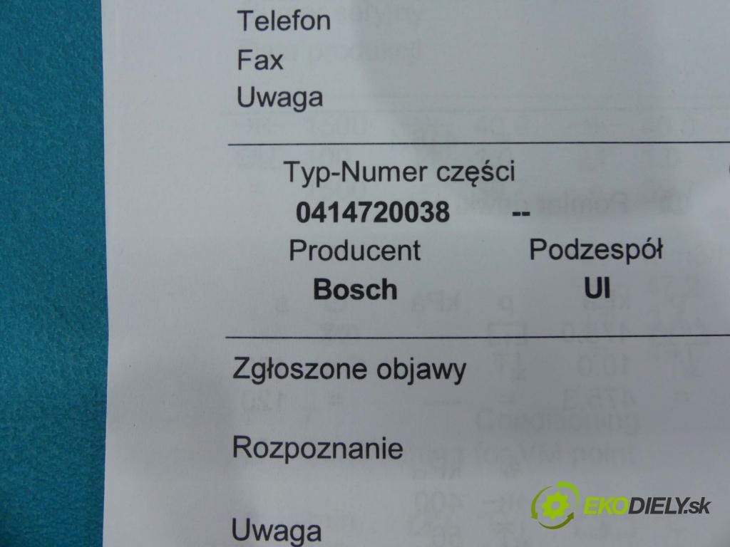 Ford Galaxy Mk1 1995-2006 1.9 tdi 116 HP manual 85 kW 1896 cm3 5- vstrekovacie čerpadlo 0414720038 (Vstrekovače)