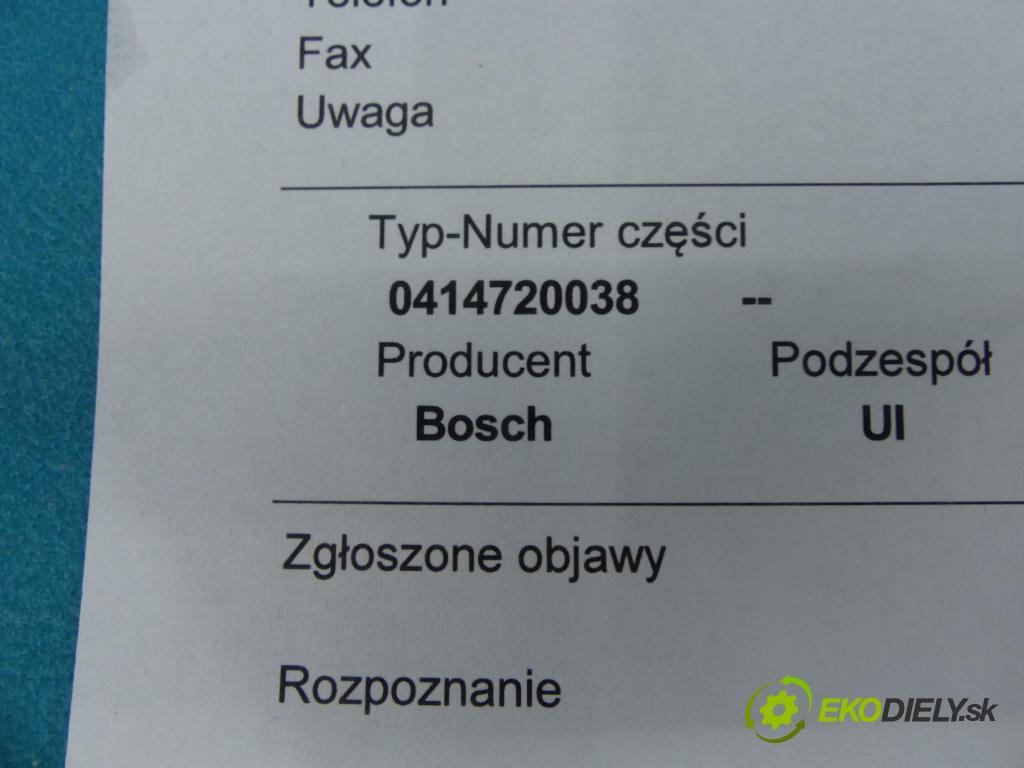 Ford Galaxy Mk1 1995-2006 1.9 tdi 116 HP manual 85 kW 1896 cm3 5- vstrekovacie čerpadlo 0414720038 (Vstrekovače)