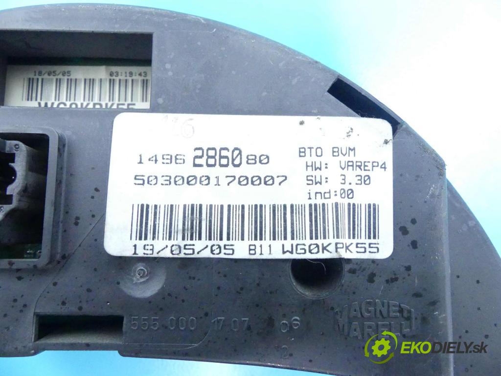 Citroen C8 2002-2014 2.0 16v 136 HP manual 100 kW 1997 cm3 5- Zobrazit: 1496286080 (Prístrojové dosky, displeje)