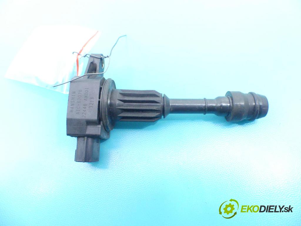 Nissan Micra K12 2003-2010 1.4 16v 88 HP manual 65 kW 1386 cm3 3- cievka zapaľovacia 22448AX001 (Zapaľovacie cievky, moduly)