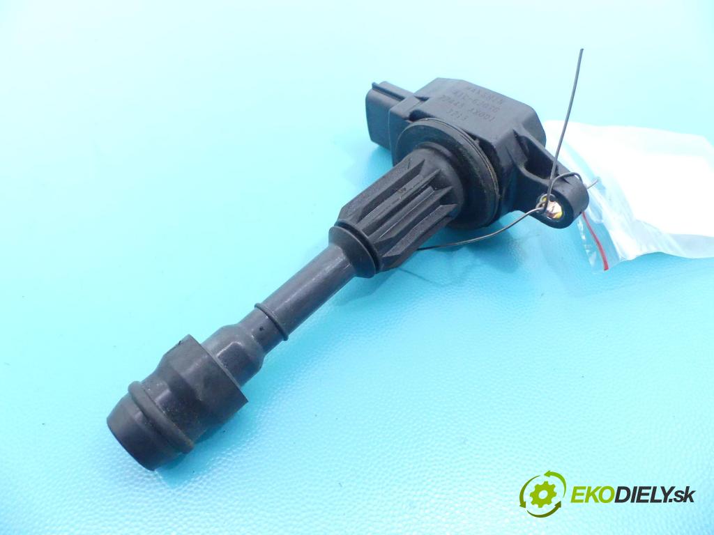 Nissan Micra K12 2003-2010 1.4 16v 88 HP manual 65 kW 1386 cm3 3- cievka zapaľovacia 22448AX001 (Zapaľovacie cievky, moduly)