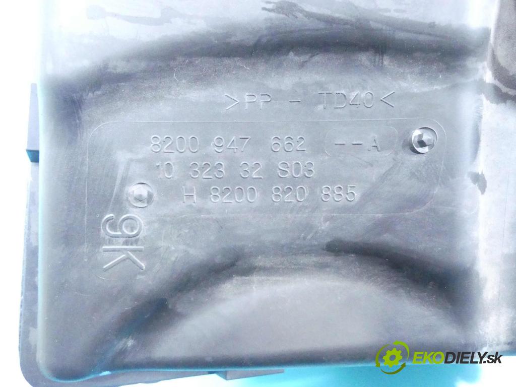 Renault Megane III 2008-2016 2.0 tce 179KM manual 132 kW 1998 cm3 5- obal filtra vzduchu 8200947662A (Kryty filtrů)