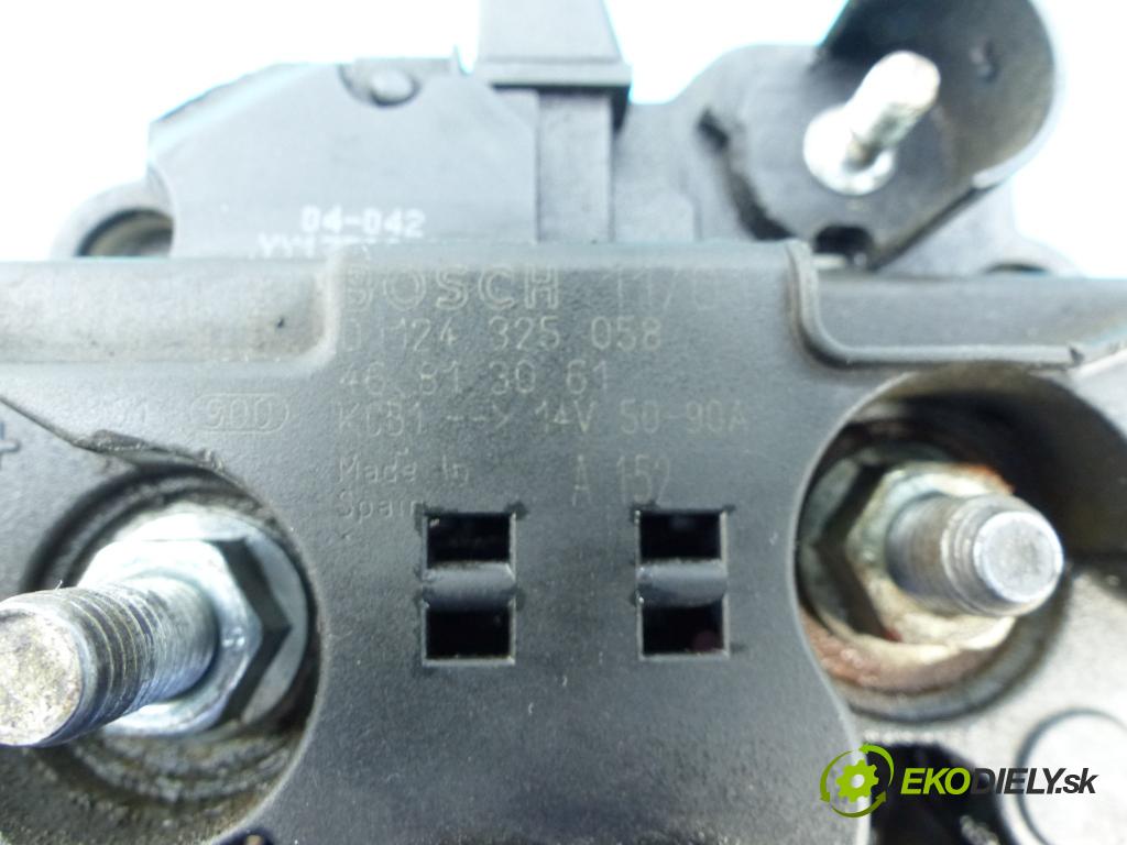 Fiat Palio II 2002-2006 1.6 16v 103 HP manual 76 kW 1596 cm3 5- Alternator 0124325058 (Alternátory)