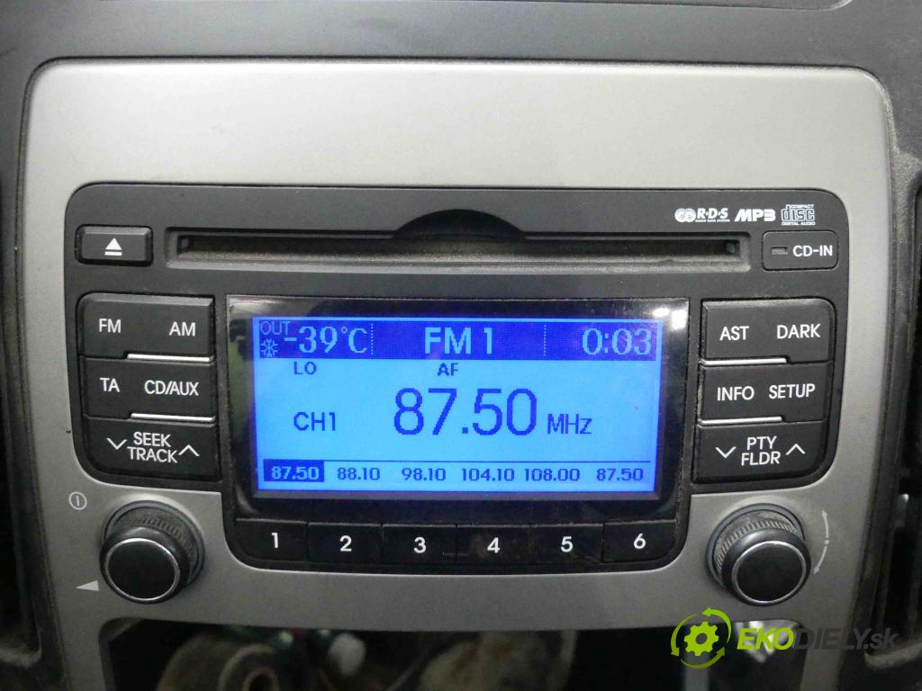 Hyundai I30 I 2007-2012 1.4 16v 109 HP manual 80 kW 1396 cm3 5- Radio továreň: 96160-2L200