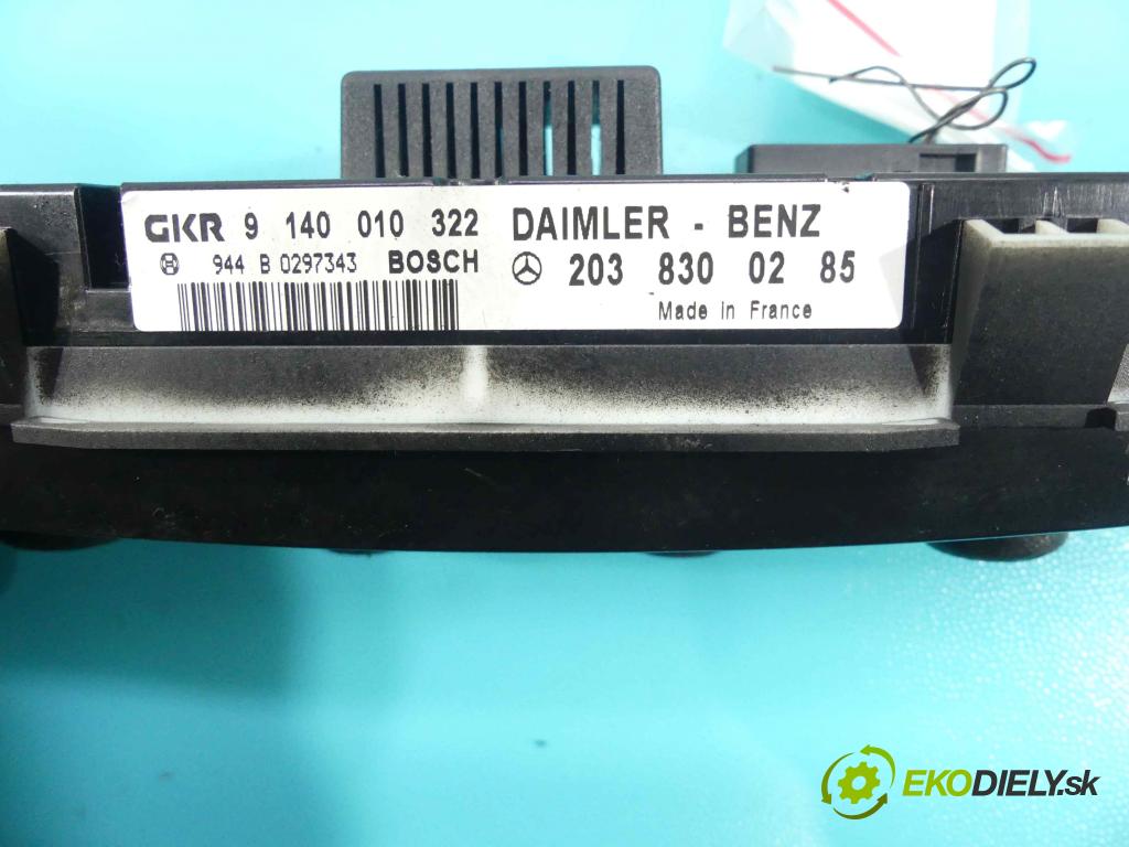 Mercedes C W203 2000-2007 2.0 16V 129 HP manual 95 kW 1998 cm3 3- panel kúrenia 2038300285
