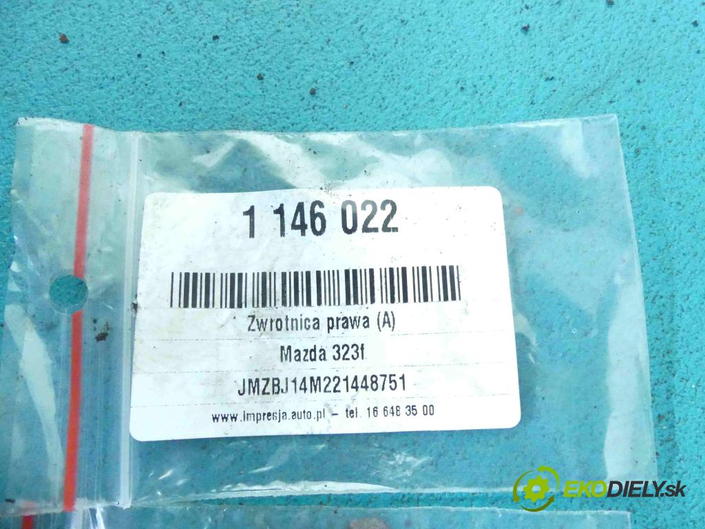Mazda 323f 1.6 16v 98 HP manual 72 kW 1598 cm3 5- brzdič predné pravý (Ostatné)