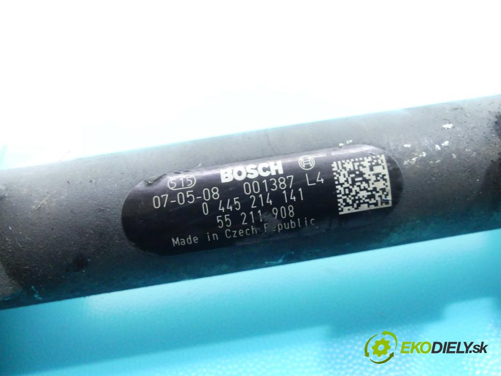 Fiat Punto Grande 1,3.0 jtd 90 HP manual 66 kW 1248 cm3 5- lišta vstrekovacia 0445214141 (Vstrekovacie lišty)