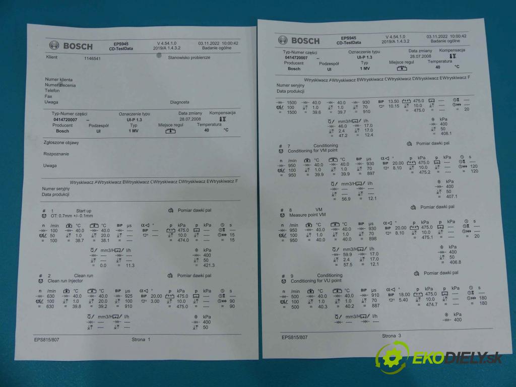 Vw Polo III 6N 1994-2001 1.4 tdi 75 HP manual 55 kW 1399 cm3 5- vstrekovacie čerpadlo 0414720007 (Vstrekovače)