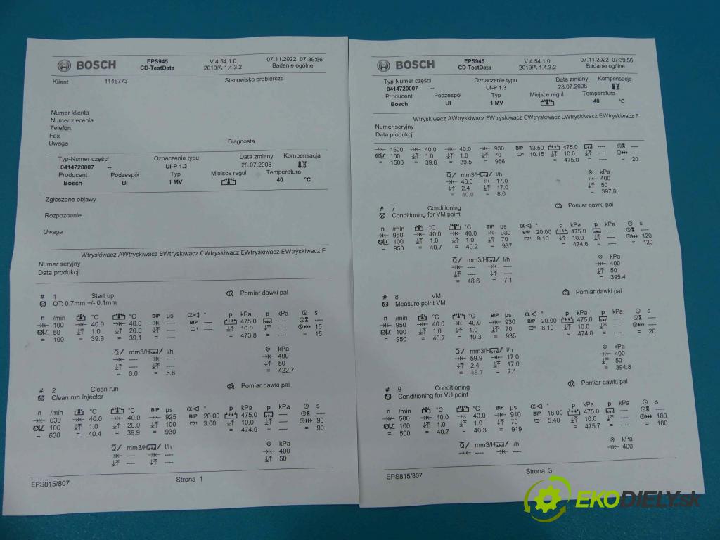 Vw Passat B5 1995-2005 1.9 tdi 116 HP manual 85 kW 1896 cm3 5- vstrekovacie čerpadlo 0414720007 (Vstrekovače)