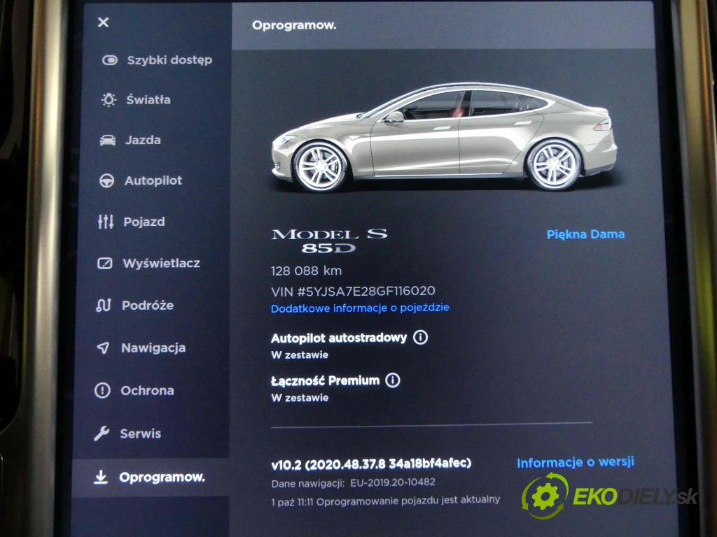 Tesla Model S 0.0b: automatic 310 kW 1 cm3 5- Zobrazit: 1045006-03-A (Prístrojové dosky, displeje)