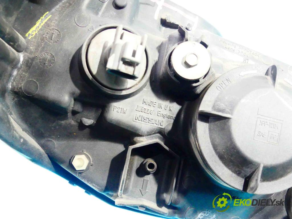 Nissan Almera N16 2000-2006 1.5 16v 98 HP manual 72 kW 1497 cm3 5- Reflektor: ľavý 26060BN67A (Ostatné)